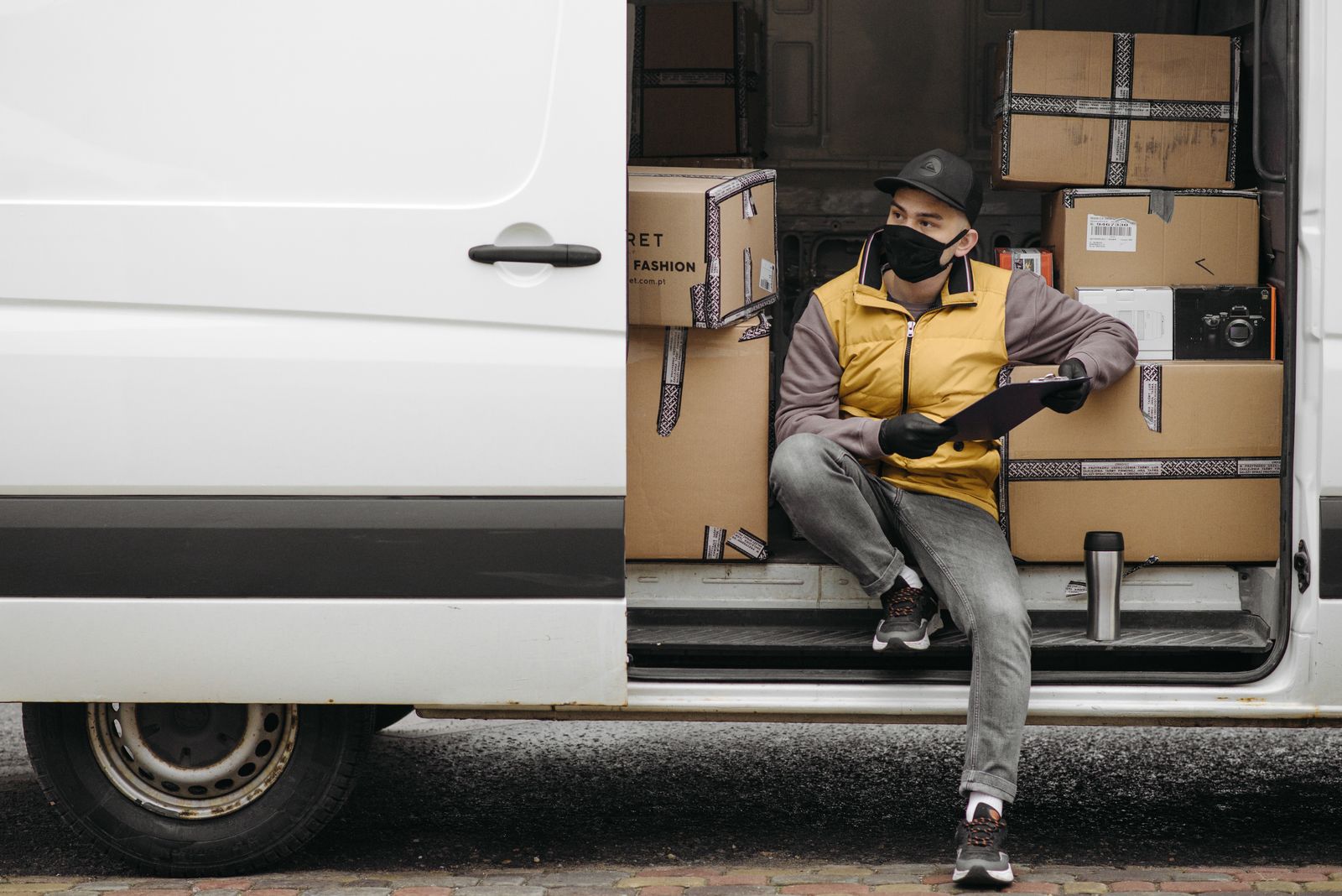 Nachttransport detail tijdens zakelijke levering